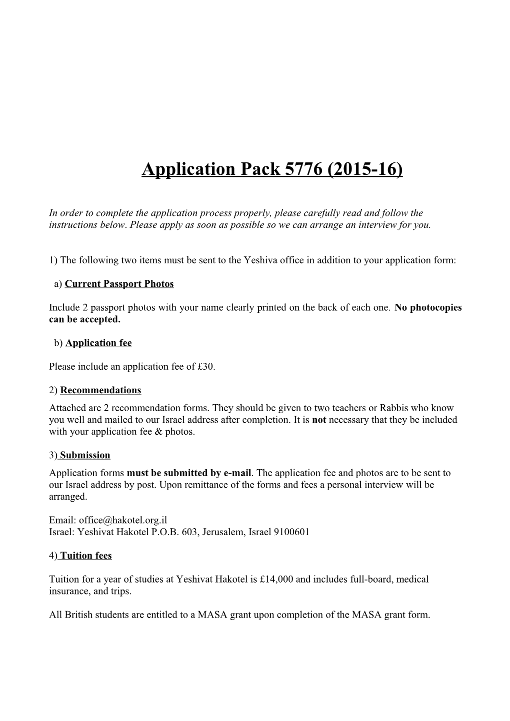 Application Pack 5776 (2015-16)