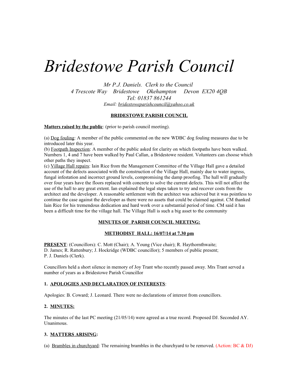 Bridestowe Parish Council s2