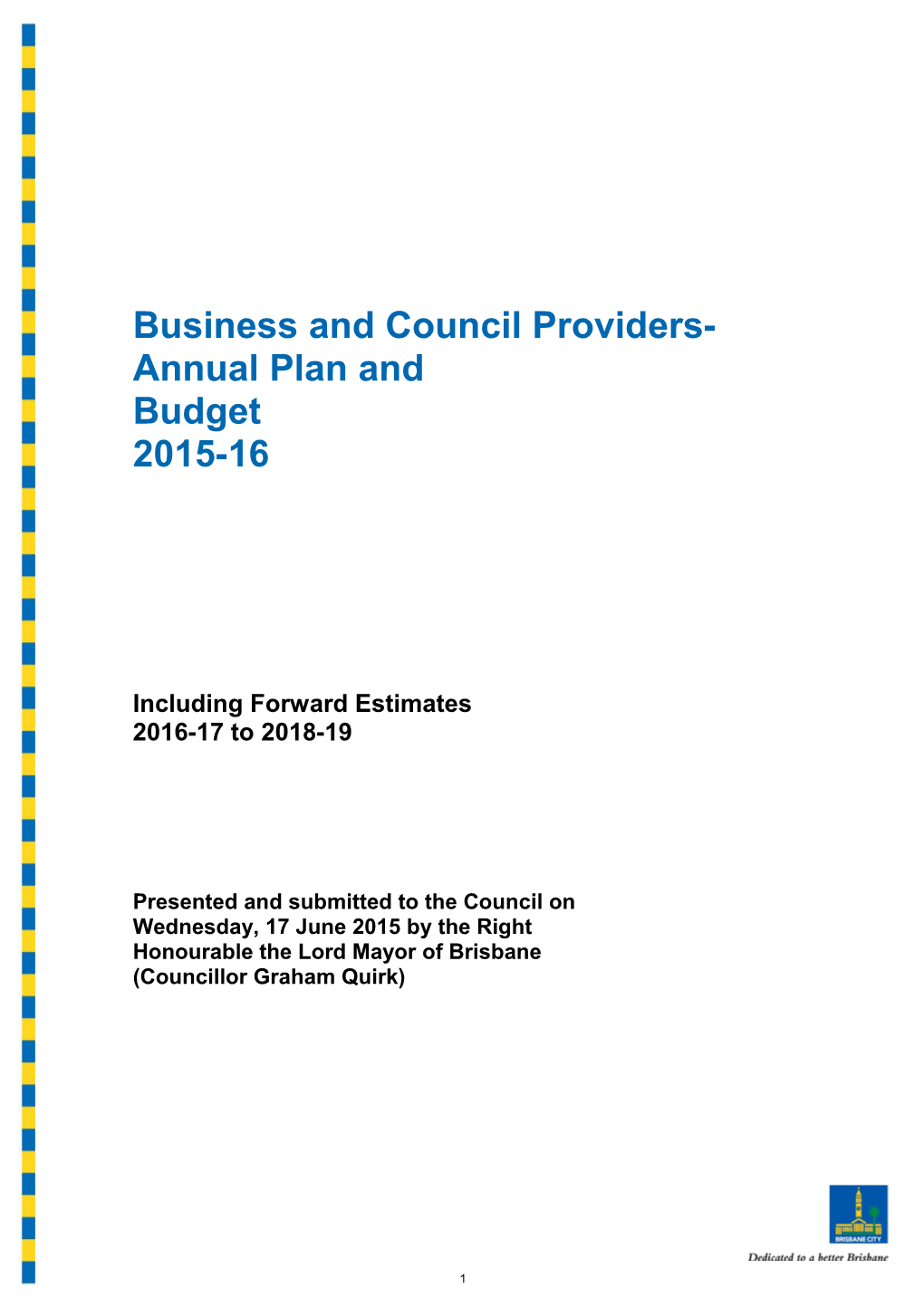 Business and Council Providers