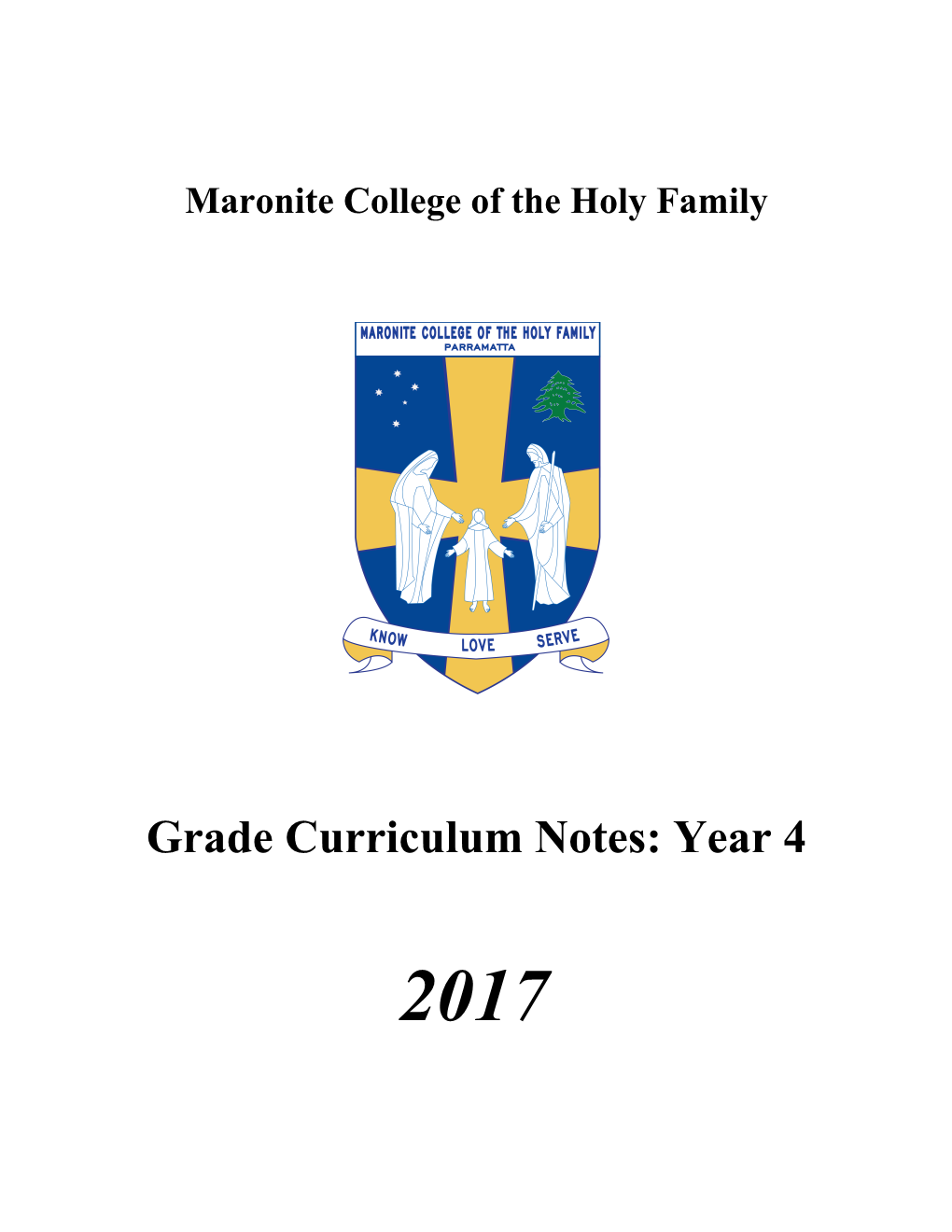 Grade Curriculum Notes: Year 4