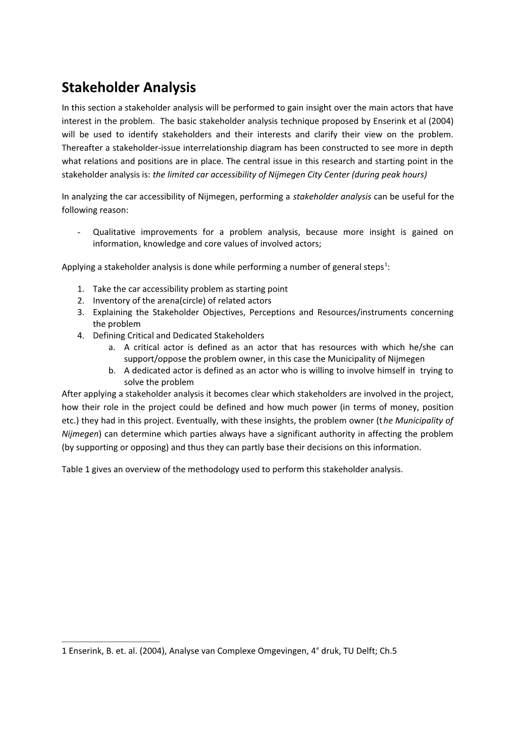 Stakeholder Analysis s1