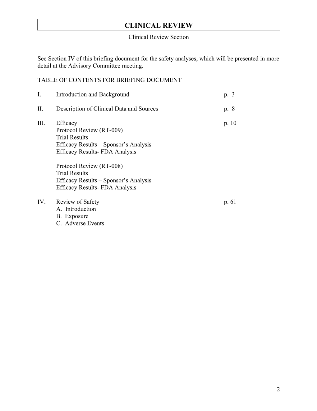 Clinical Review Template 032201