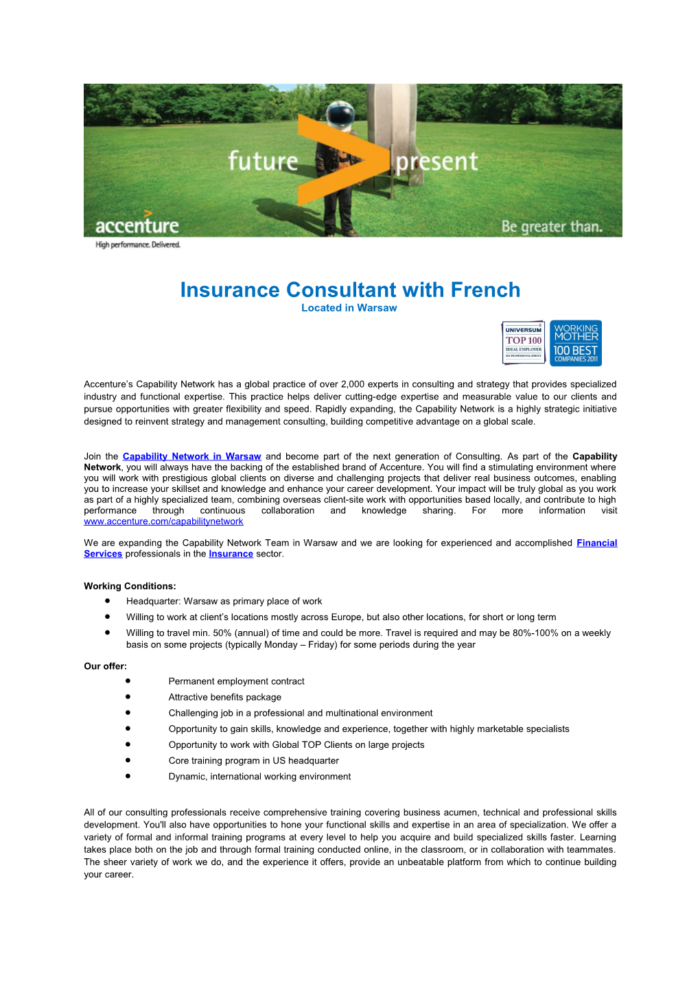 Insuranceconsultant with French