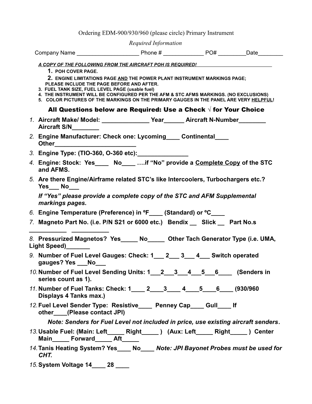 JPI FAX Order Form