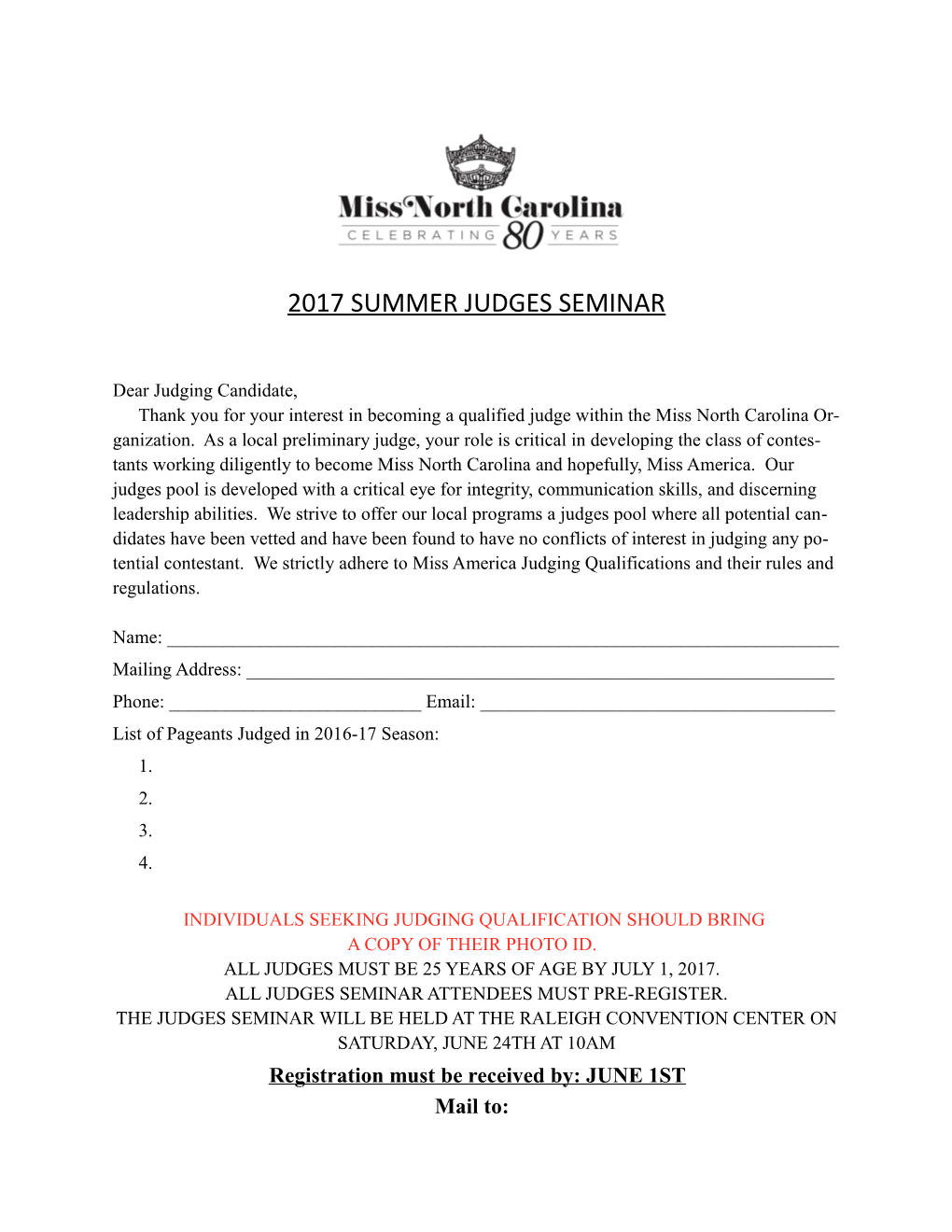 2017 Summer Judges Seminar