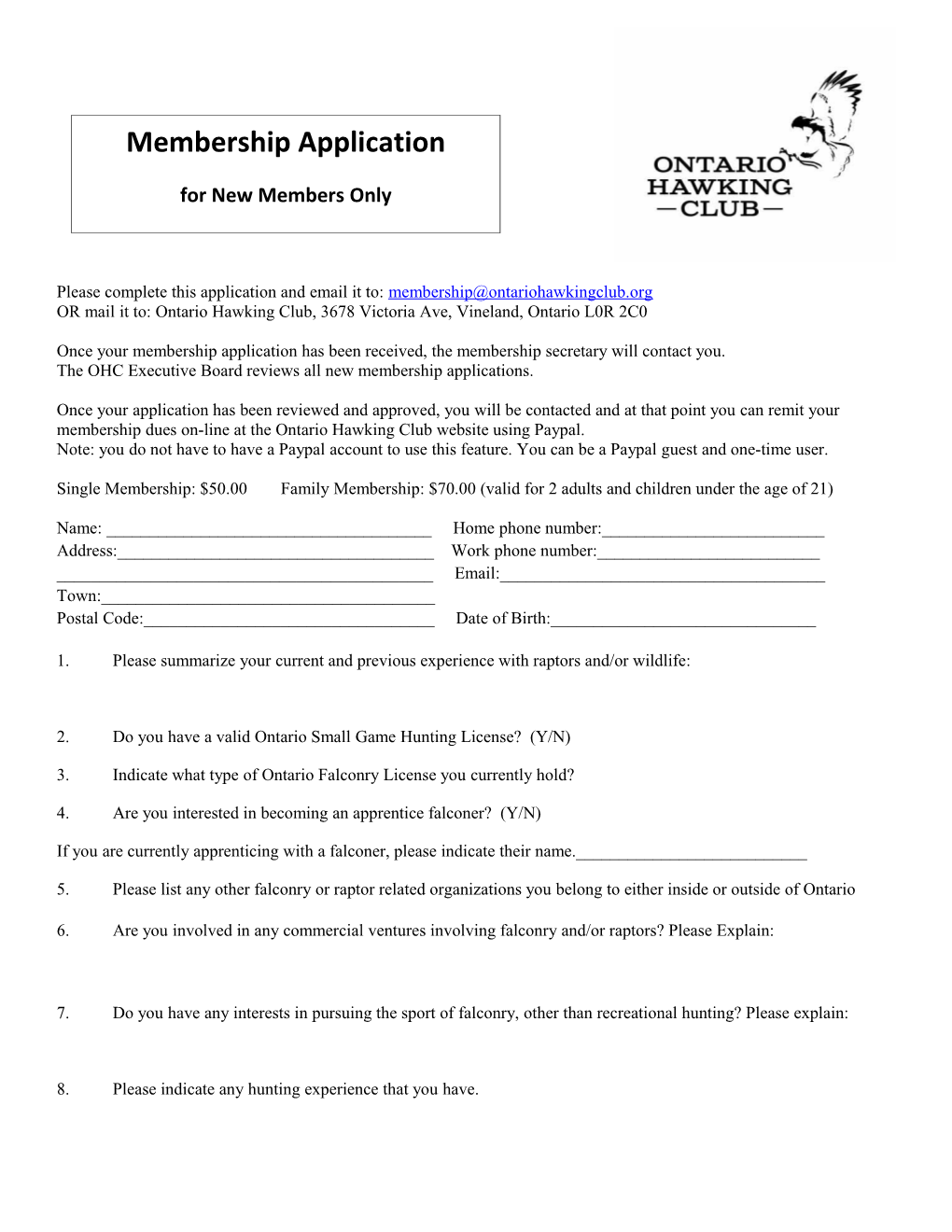 Please Complete This Application and Email It To