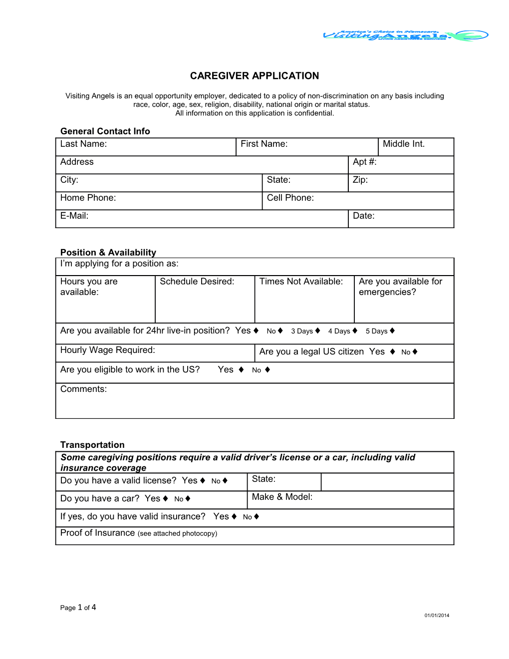 Caregiver Application