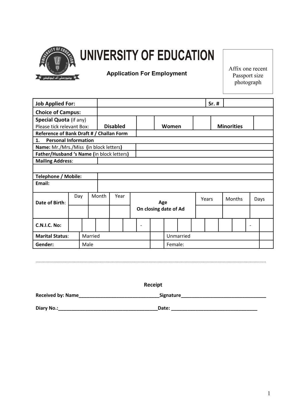 2.EDUCATIONAL QUALIFICATION (In Chronological Order)