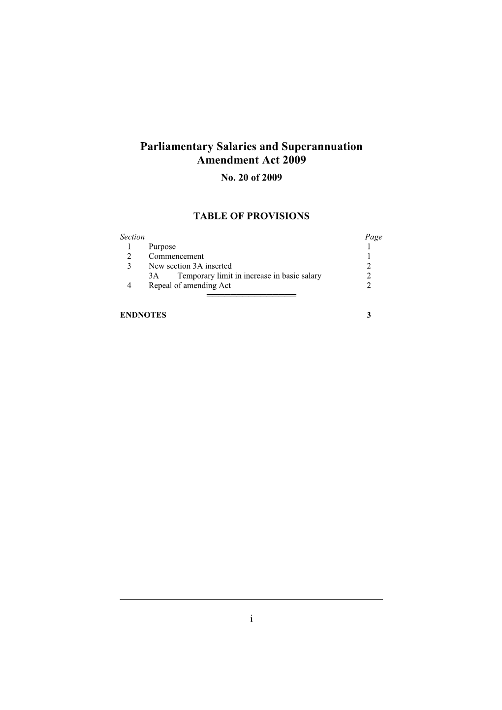 Parliamentary Salaries and Superannuation Amendment Act 2009