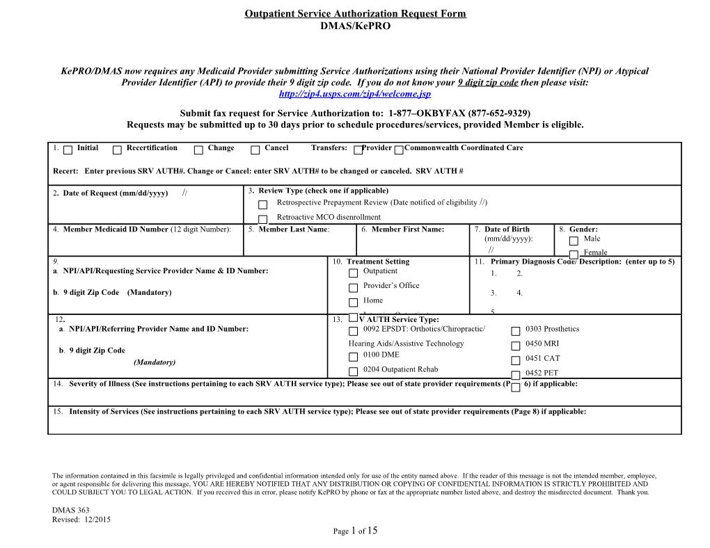 DMAS 363 OP Form Updated OOS