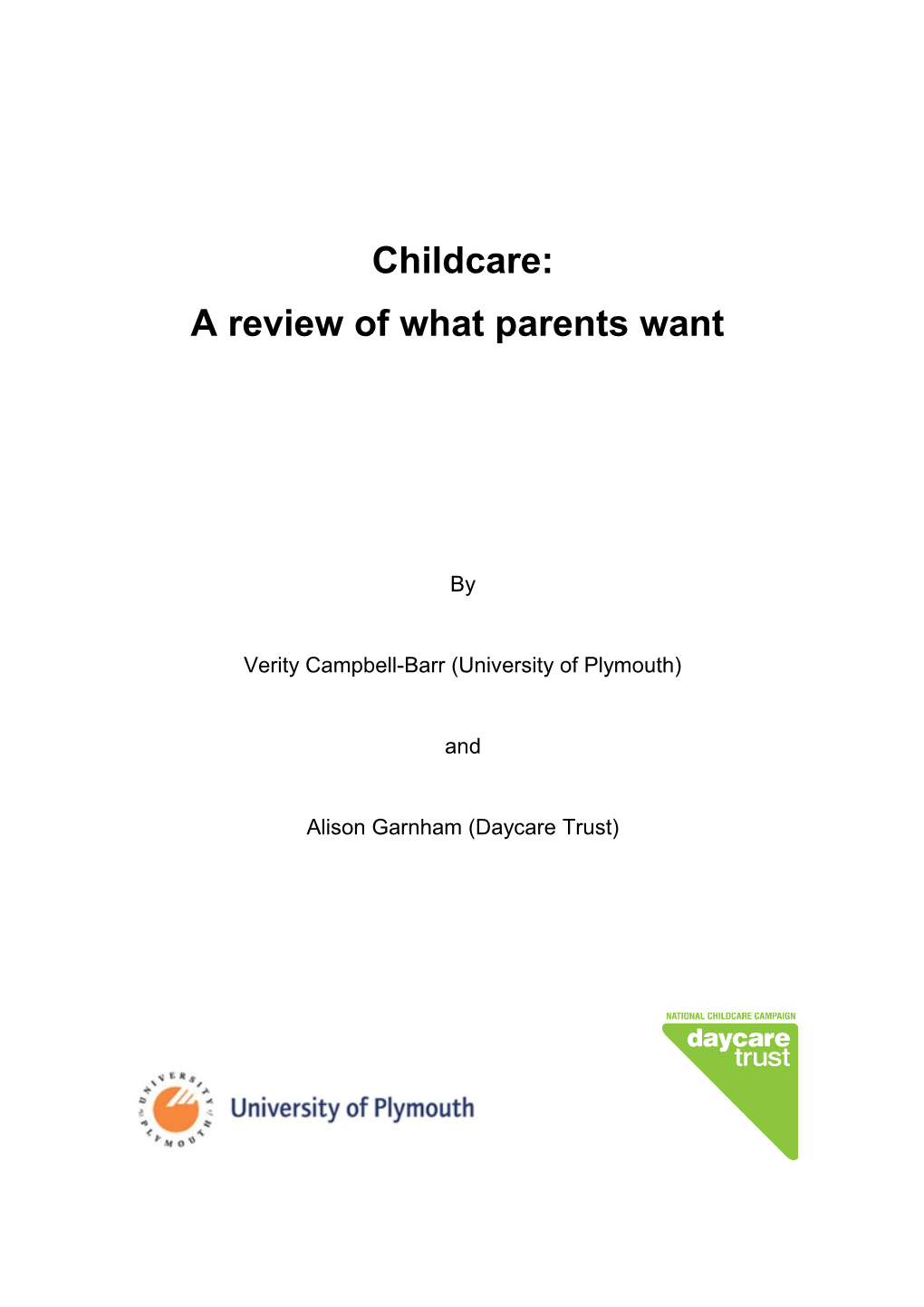 A Review of What Parents Want