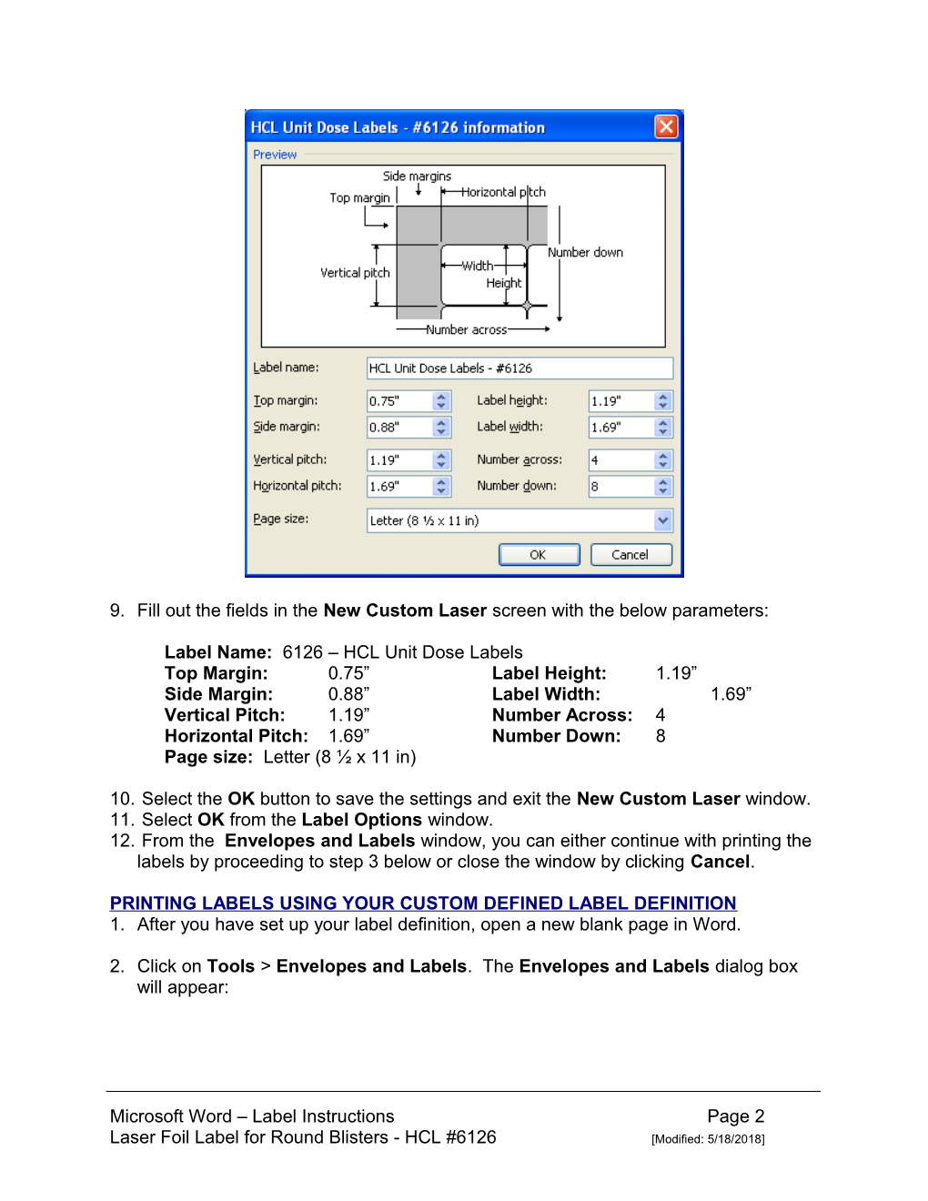 Microsoftword Labels Instructions