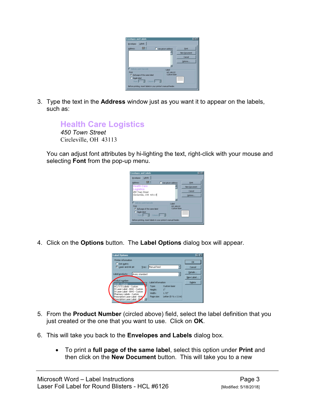 Microsoftword Labels Instructions
