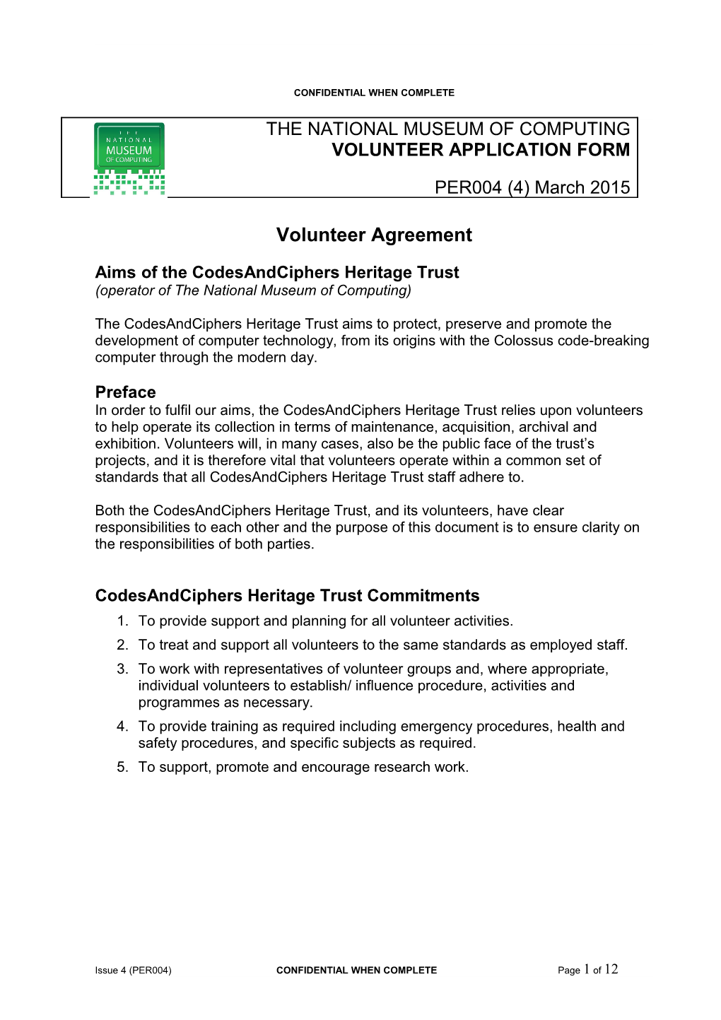 Aims of the Codesandciphers Heritage Trust