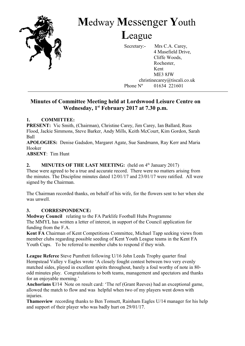 Medway News Youth League