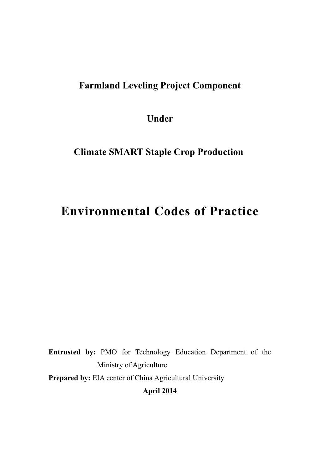 Farmland Leveling Project Component