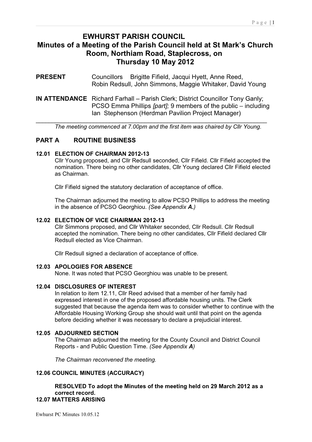 Ewhurst Parish Council s1