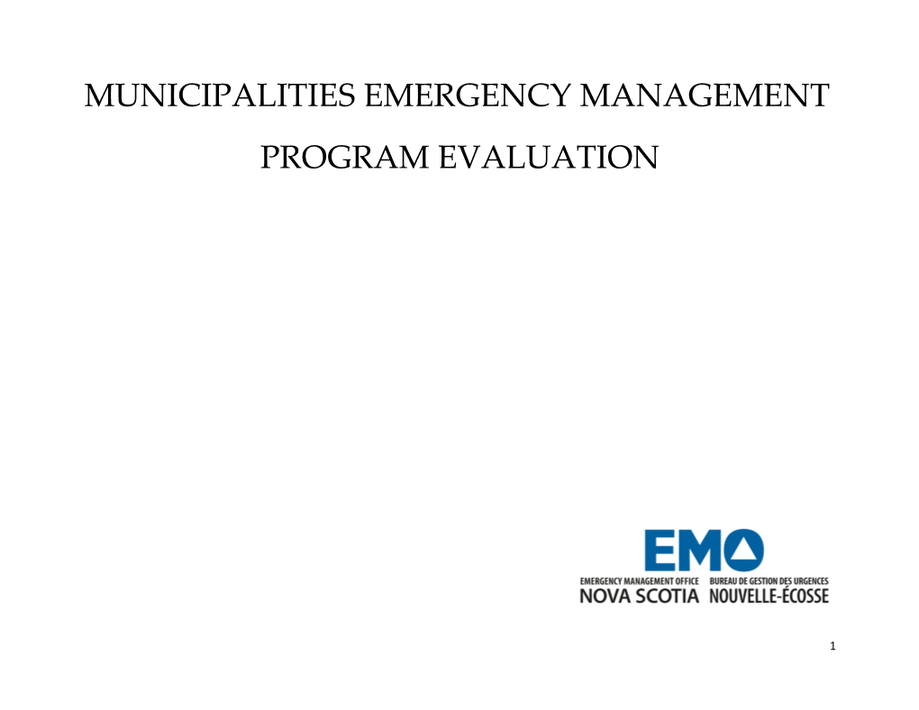 Municipalities Emergency Management