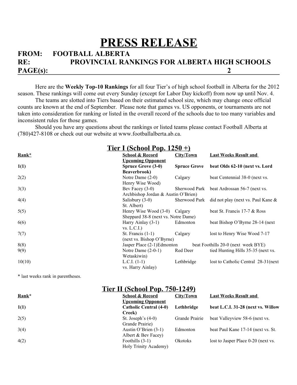 Re: Provincial Rankings for Alberta High Schools