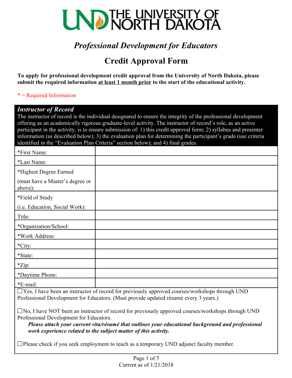 Minimum Criteria for Approval of Credit