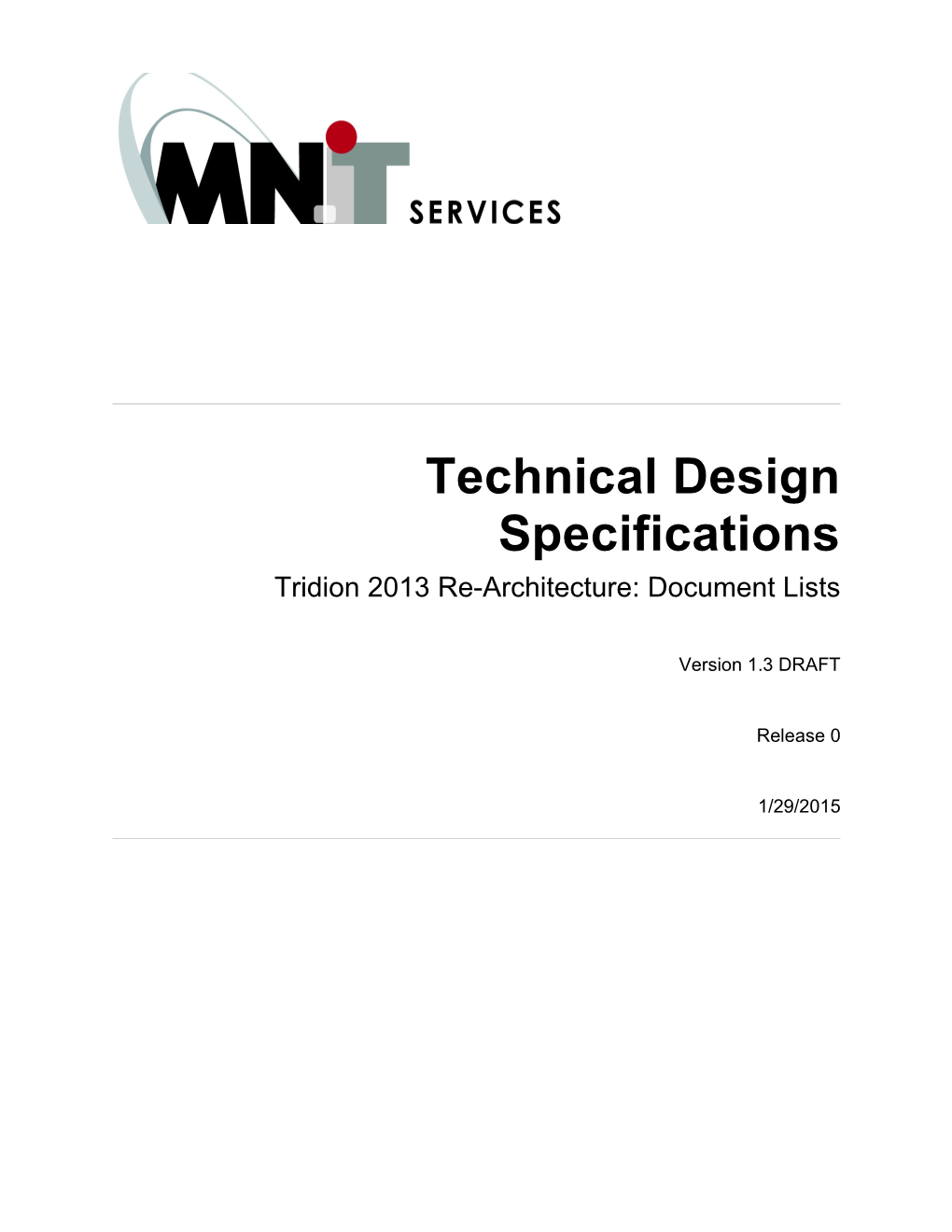 Mn.It Services Technical Design Specifications