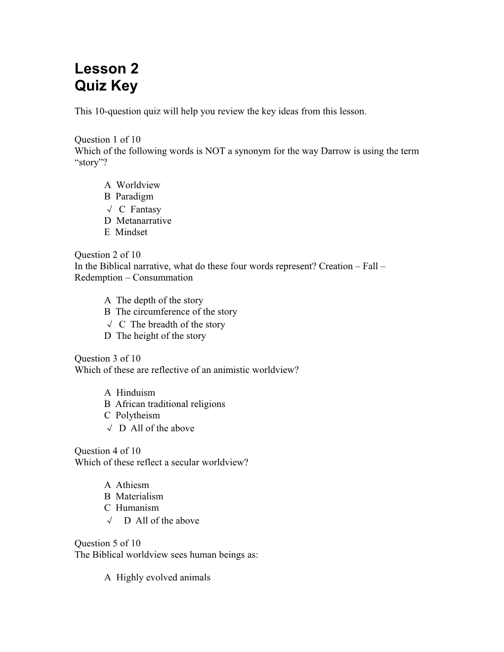 This 10-Question Quiz Will Help You Review the Key Ideas from This Lesson