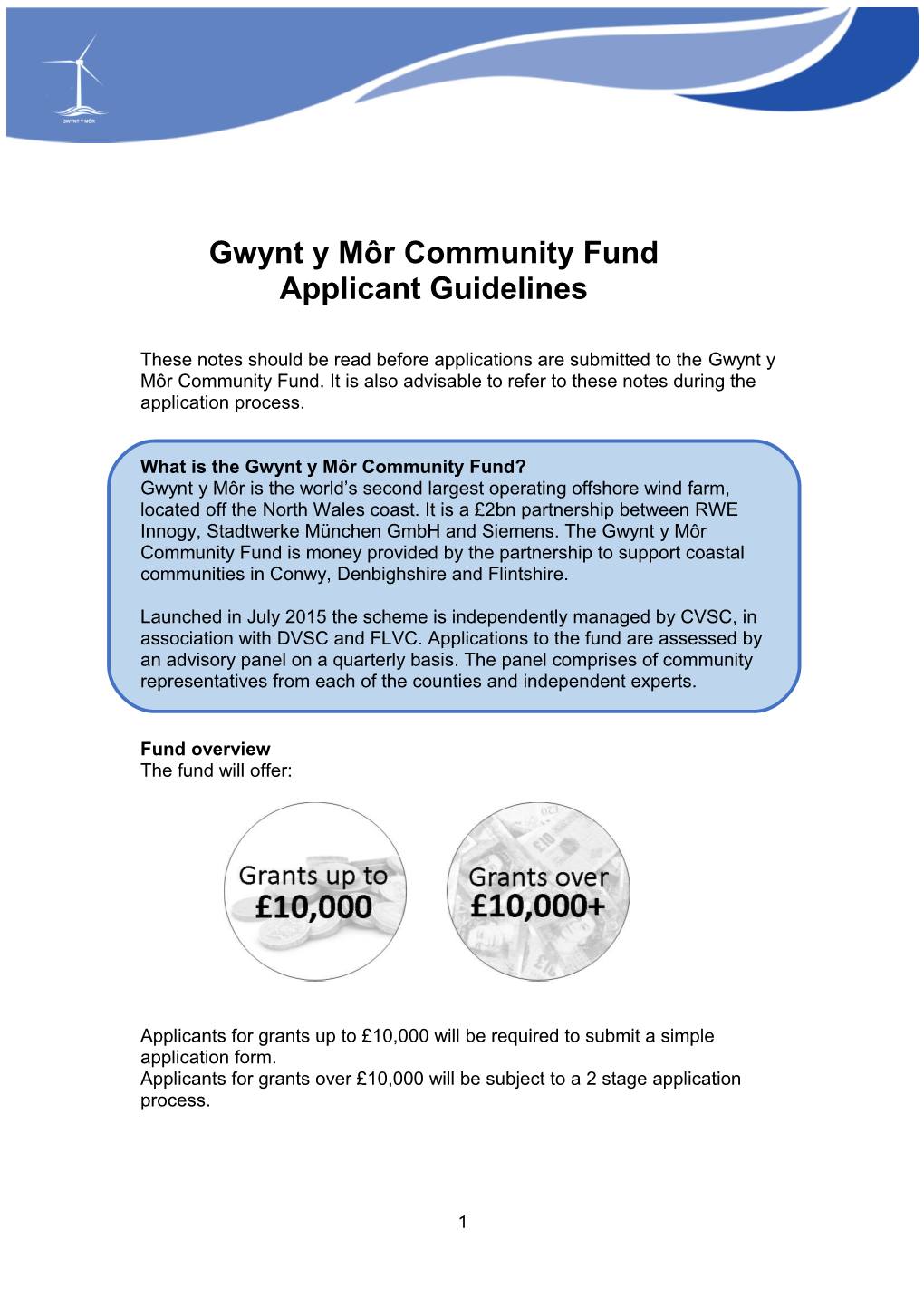 Gwynt Y Môr Community Fund