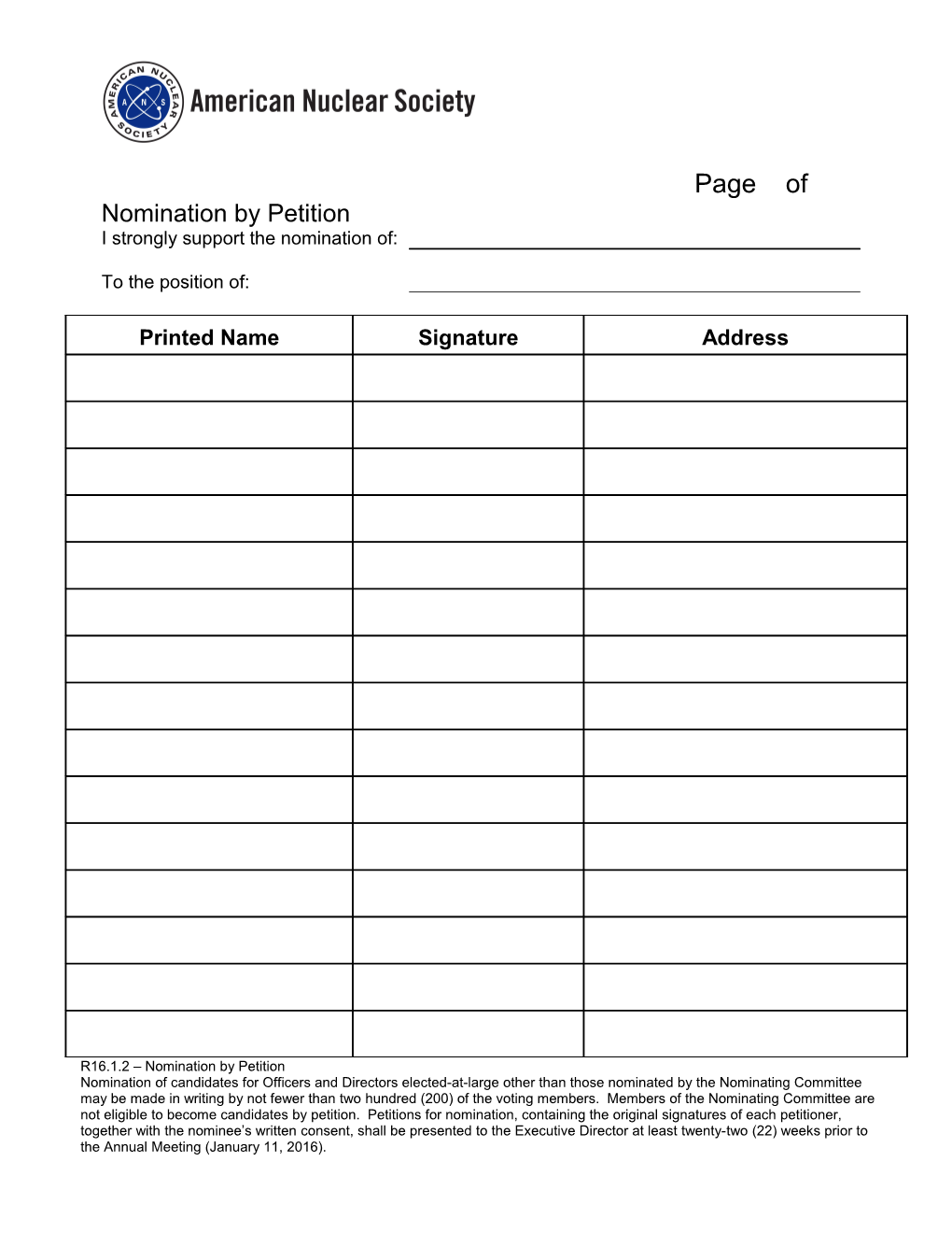 Nomination by Petition