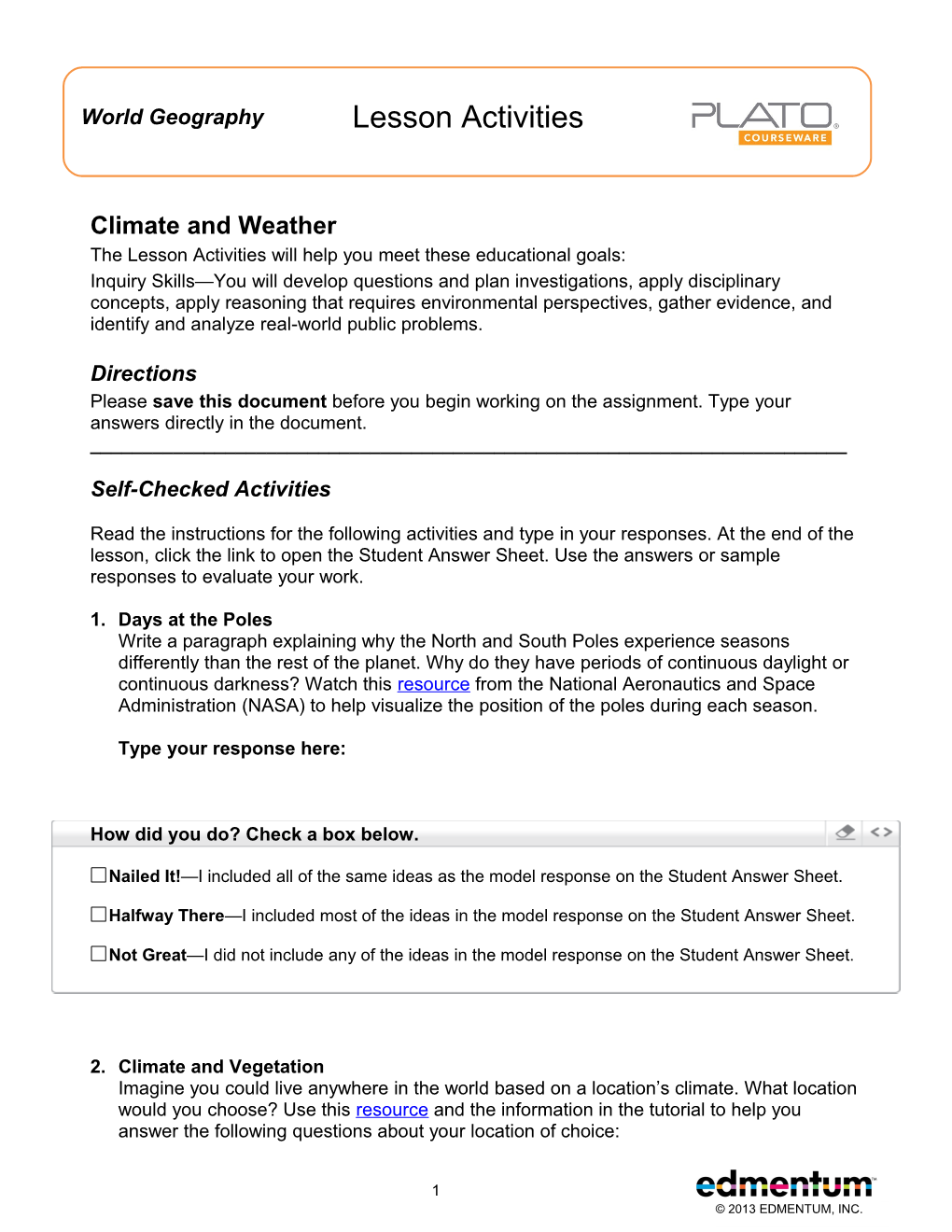 Climate and Weather