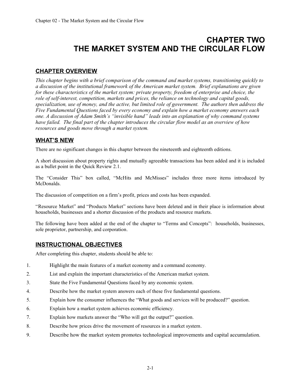 The Market SYSTEM and the Circular Flow s1