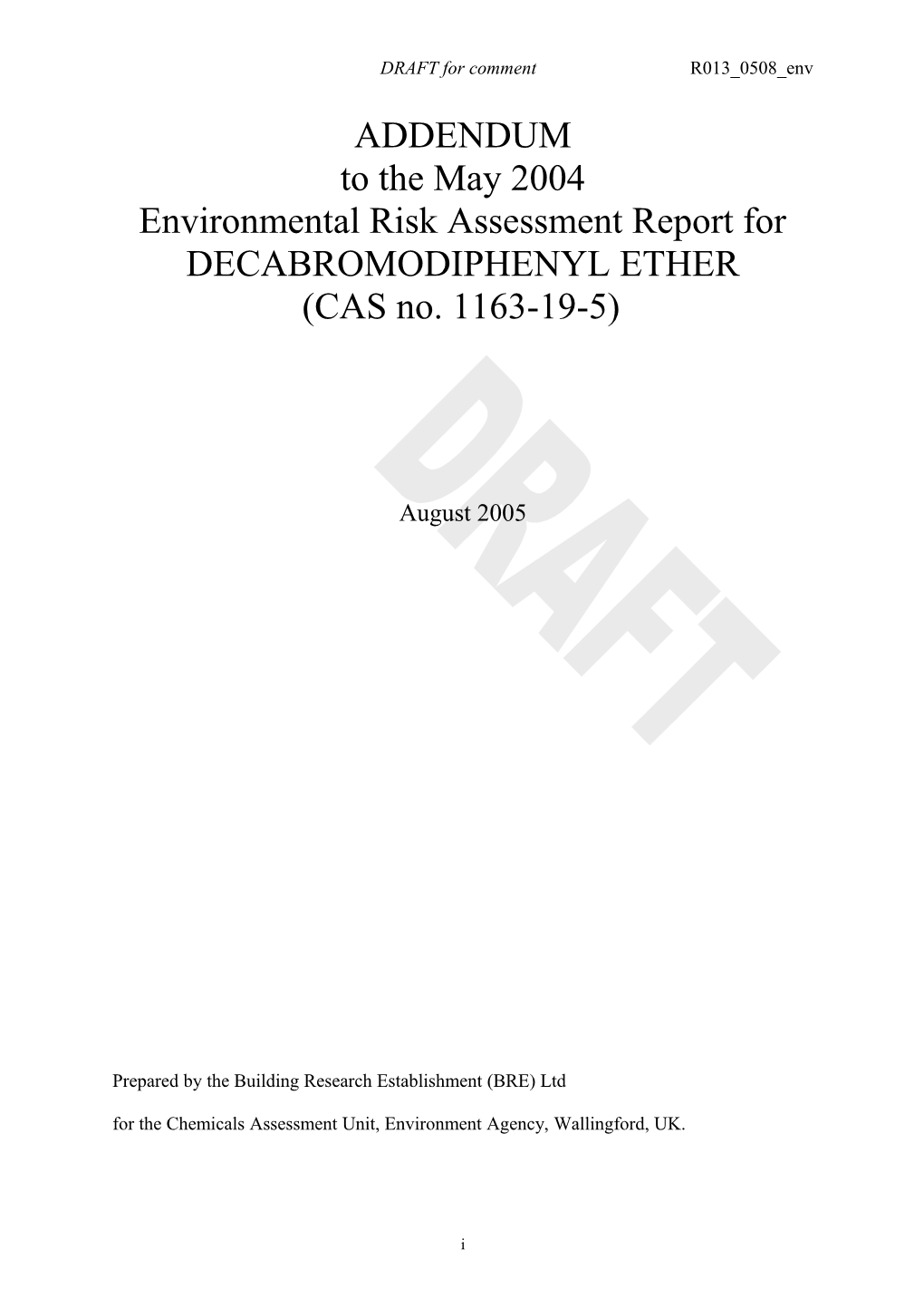 0 Overall Results Of The Risk Assessment