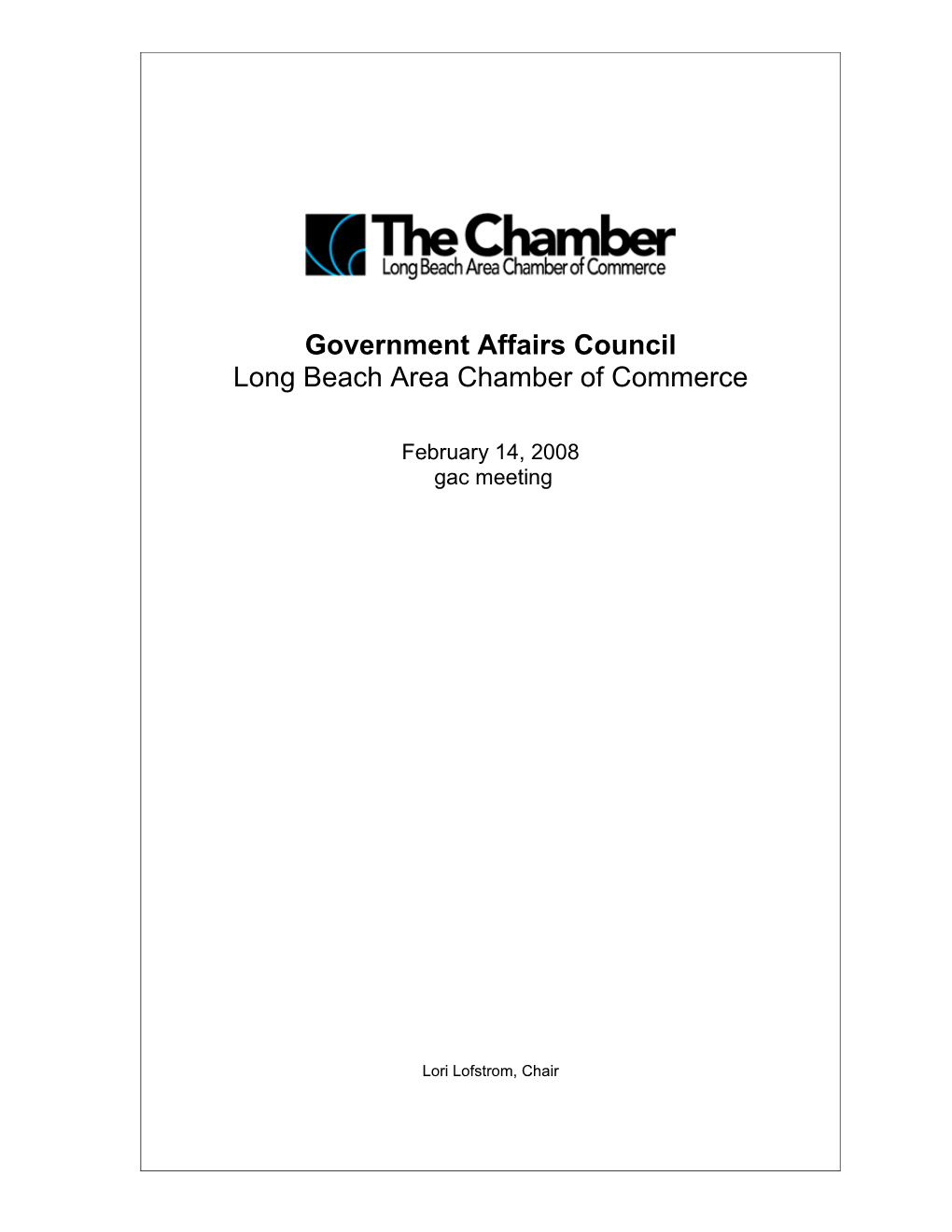 Government Affairs Council