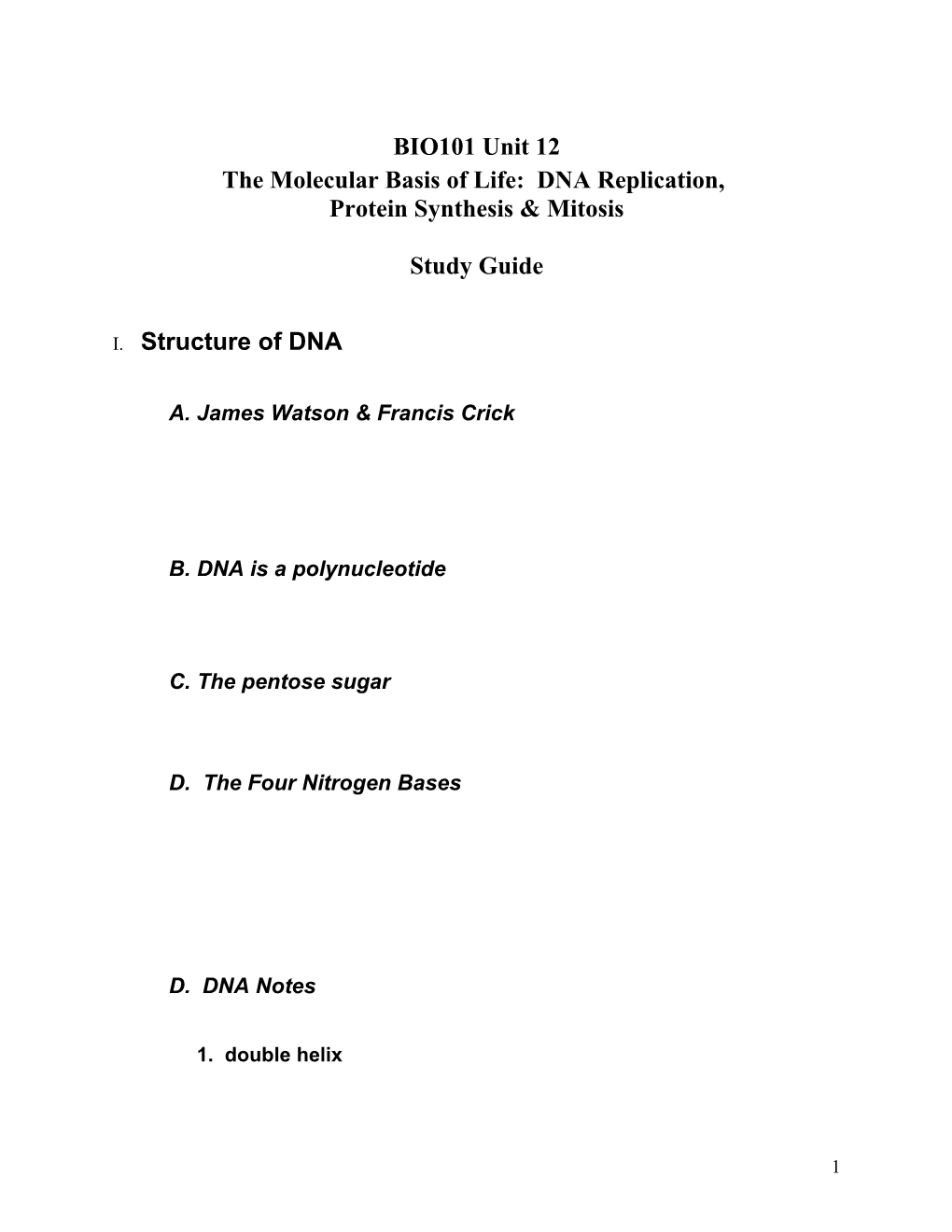 The Molecular Basis of Life: DNA Replication
