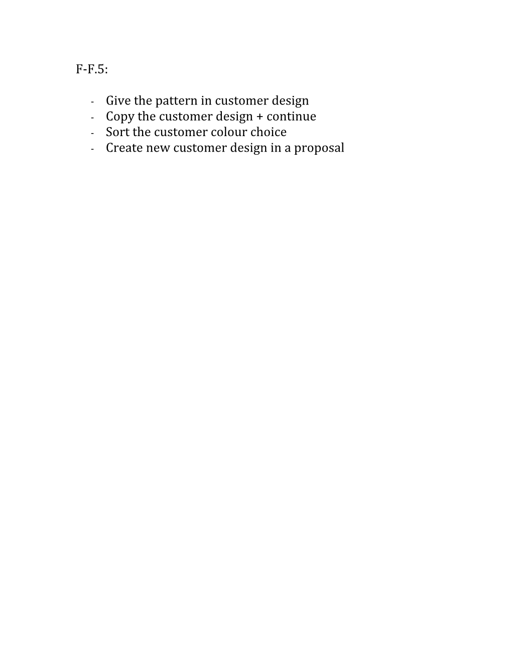 Give the Pattern in Customer Design