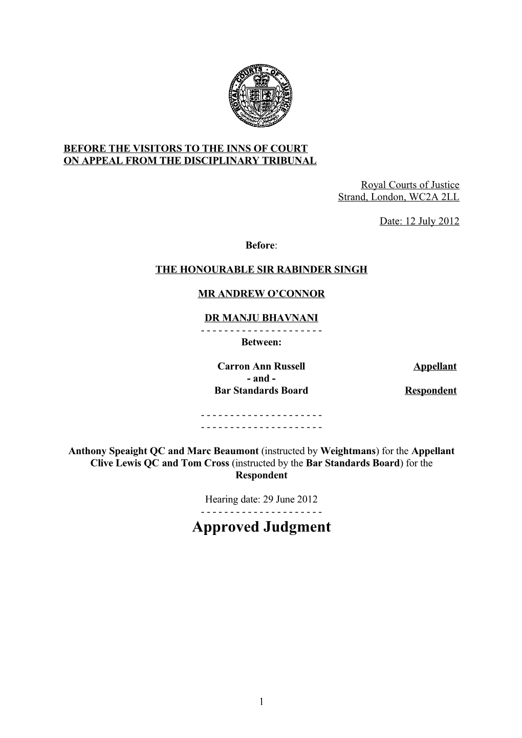 High Court Judgment Template s21