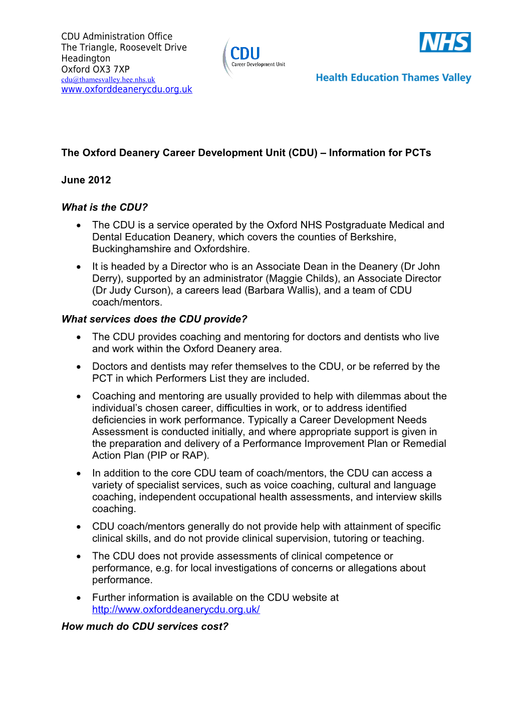 Career Development Needs Assessment Report
