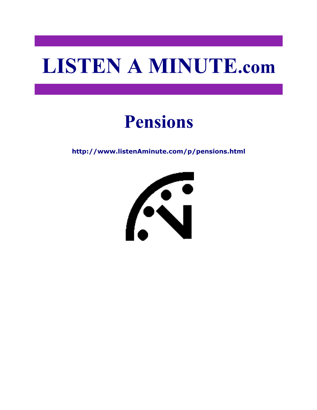 Listen a Minute.Com - ESL Listening - Pensions