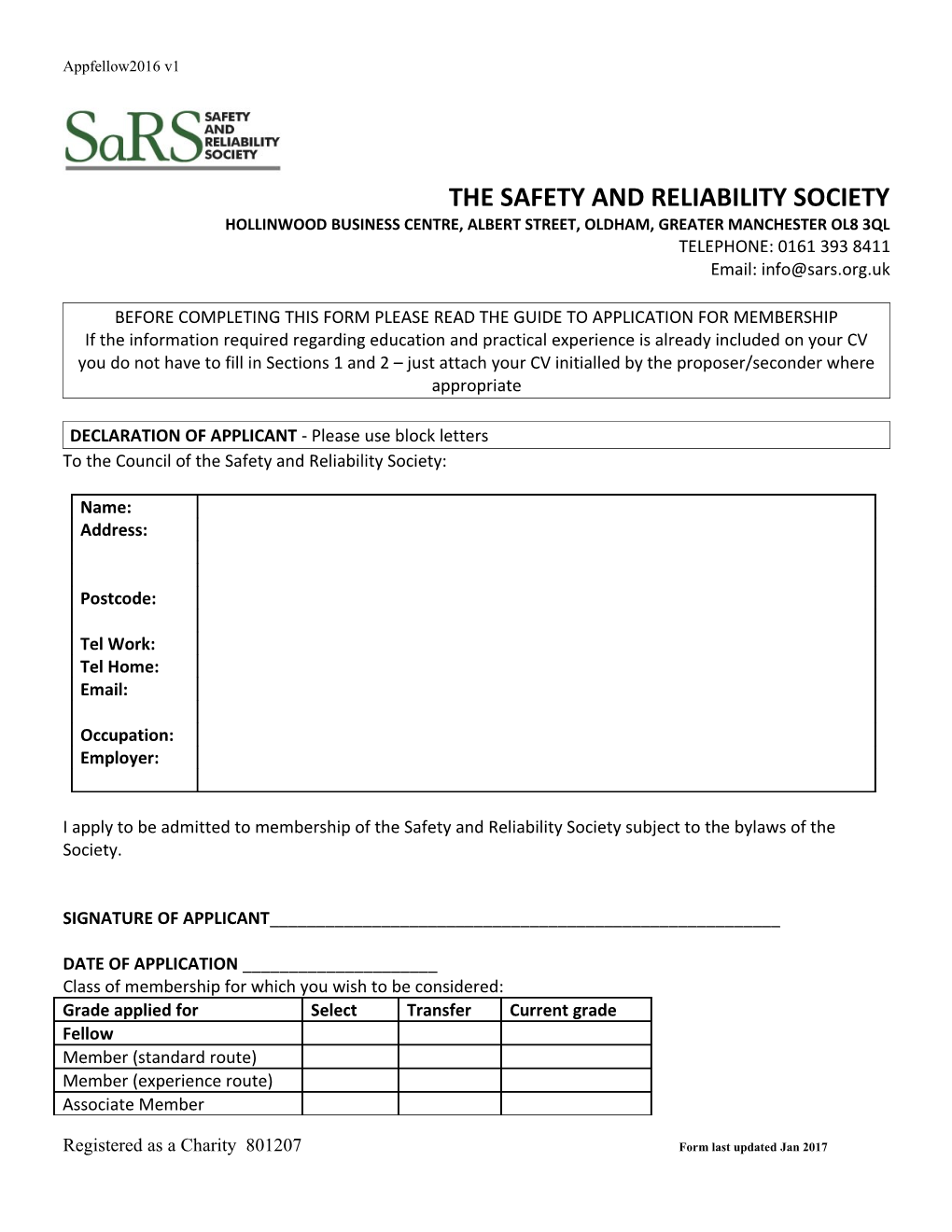 The Safety and Reliability Society