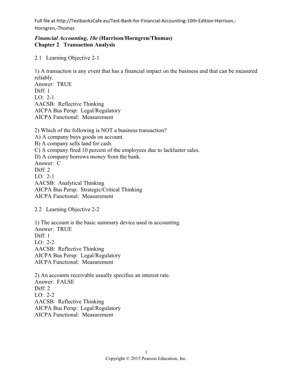 Financial Accounting, 10E (Harrison/Horngren/Thomas)