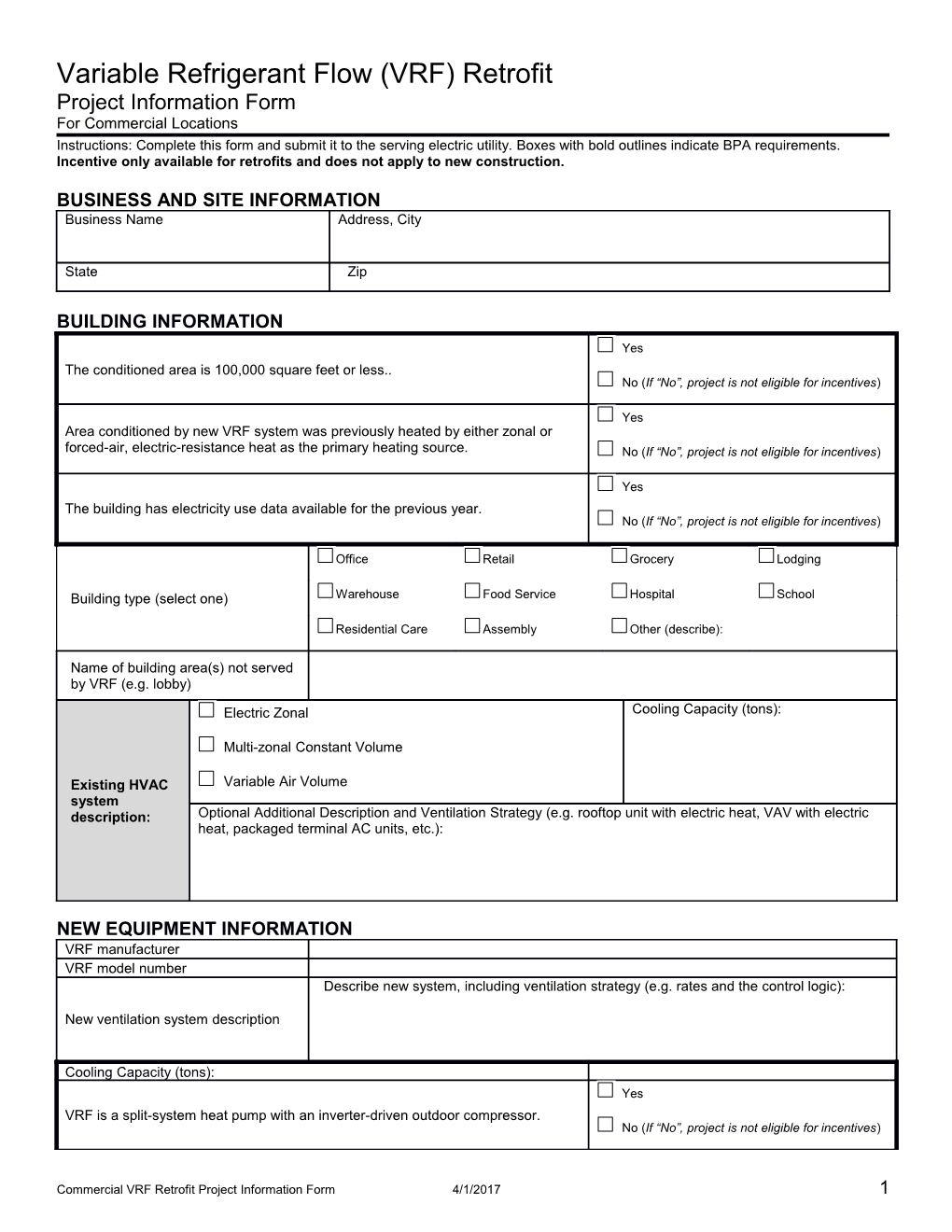 Variable Refrigerant Flow (VRF) Retrofit