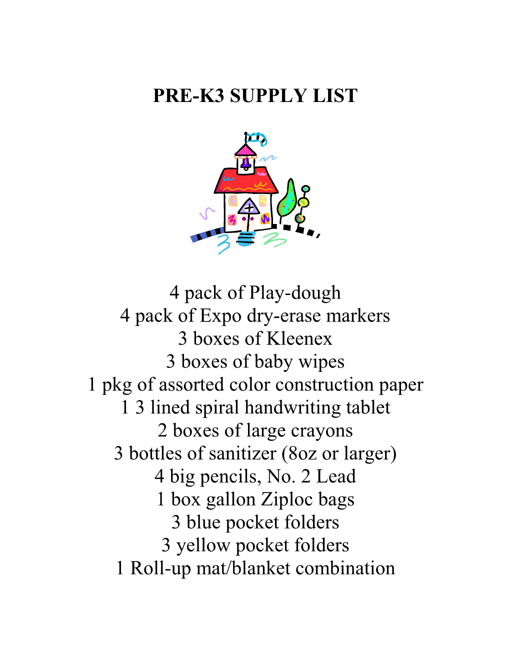 3Rd, 4Th, and 5Th Grade Supply List