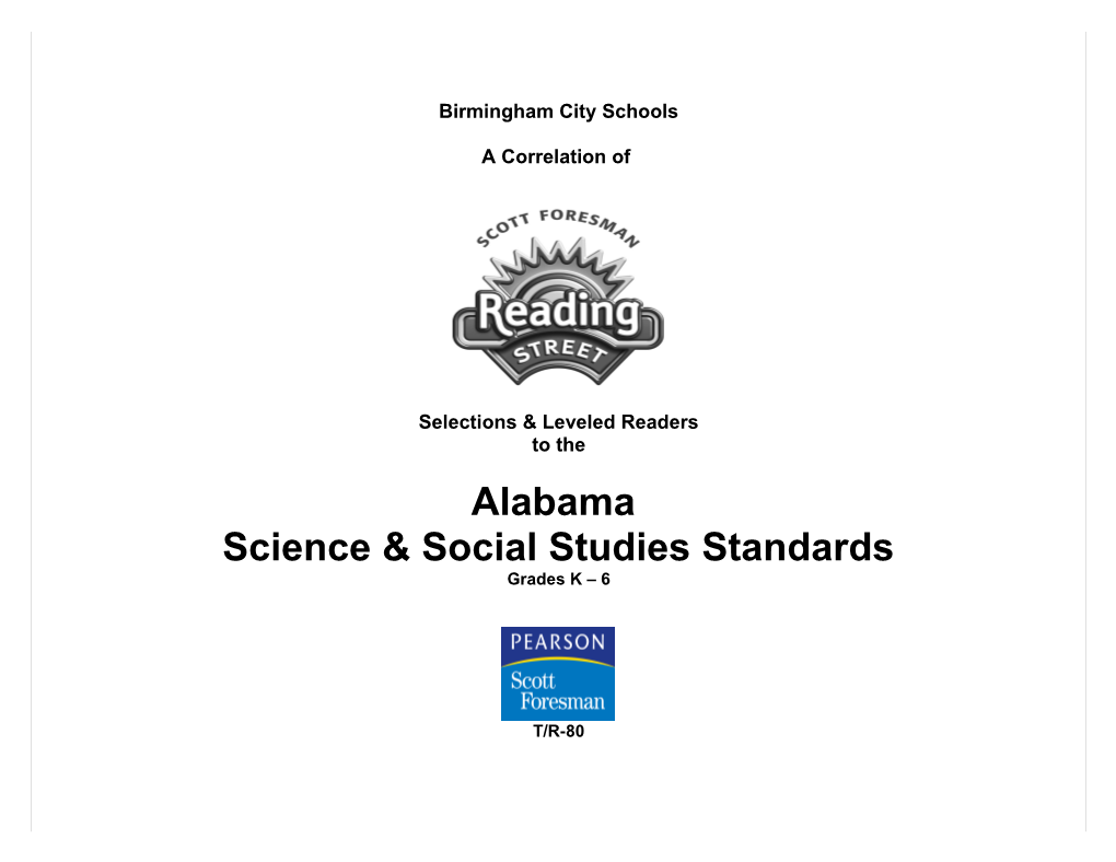 Alabama Science and Social Studies Standards