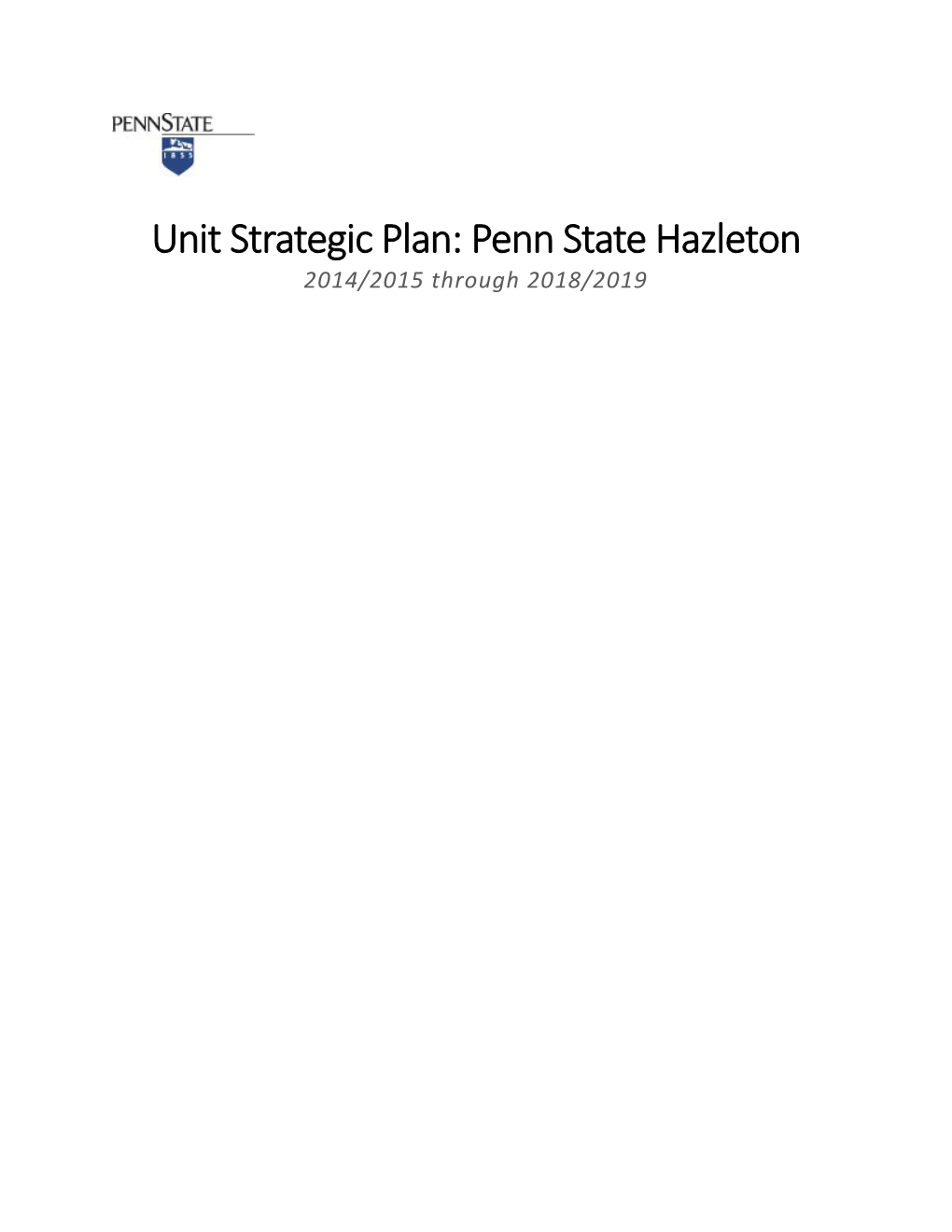 Penn State Hazleton Strategic Plan