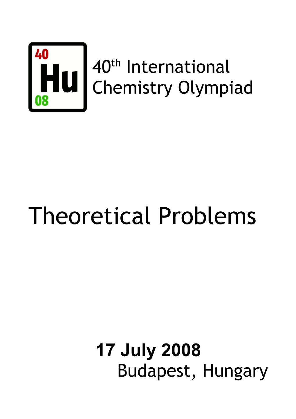 Theoretical Problems Of The 40Th Icho