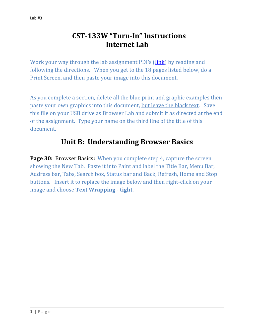 Unit B: Understanding Browser Basics
