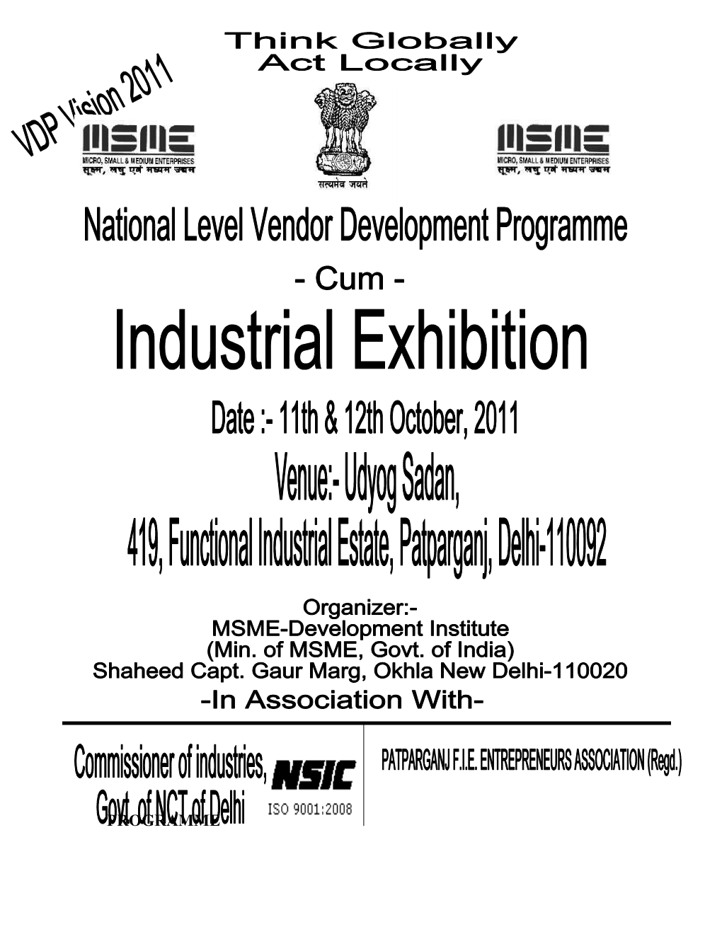 MSME-Development Institute, New Delhi in Association with Faridabad Small Industries Association