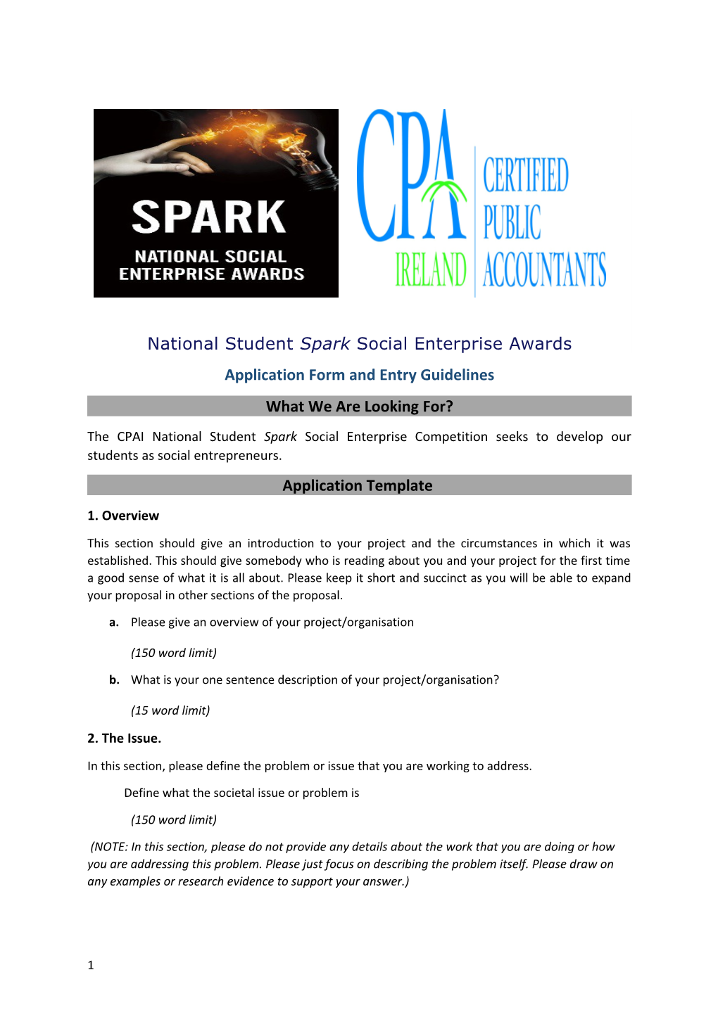 National Student Sparksocial Enterprise Awards