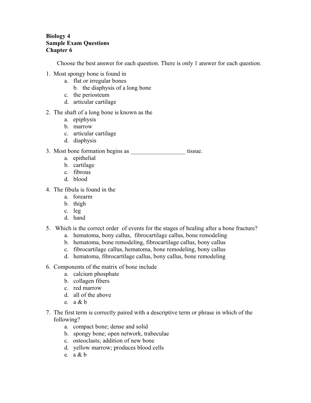 Sample Exam Questions s1