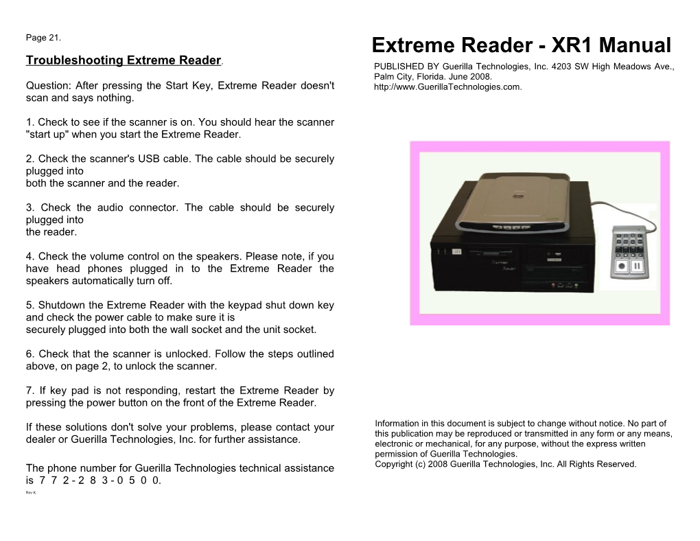 Extreme Reader - XR1 Manual s3