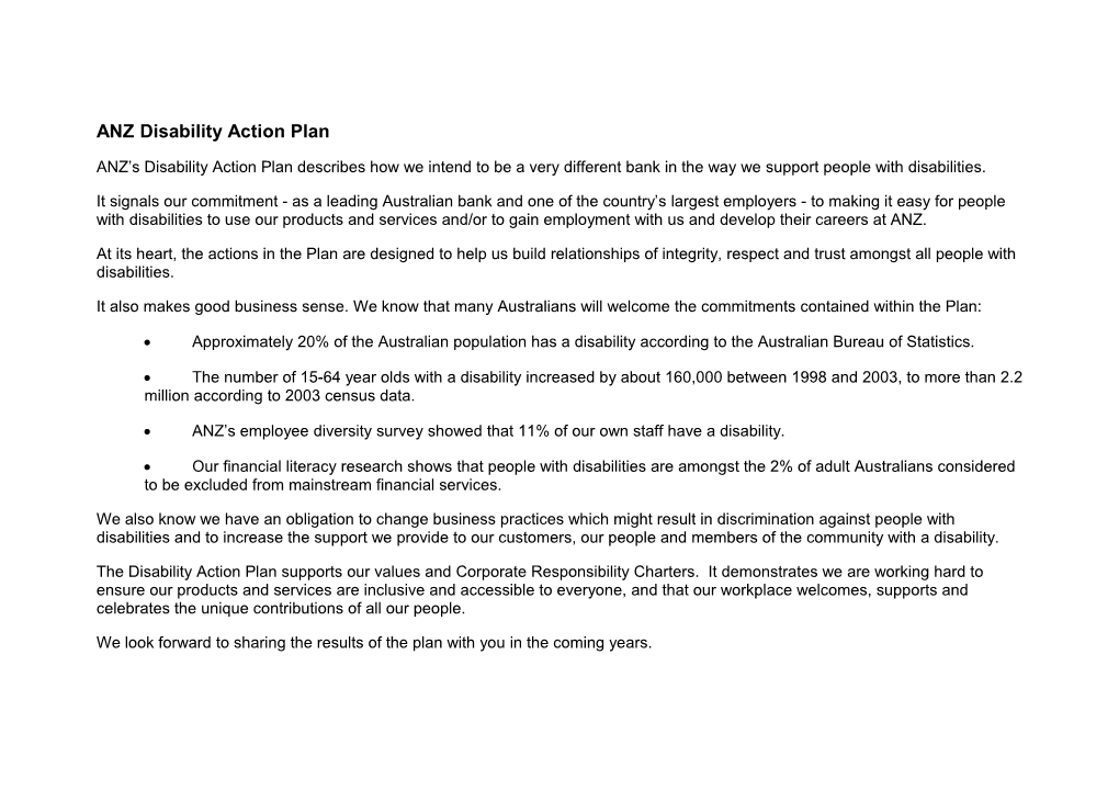 ANZ Disability Action Plan